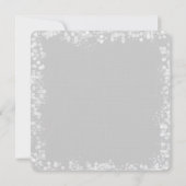 Gray White Bokeh Wedding Einladung (Rückseite)
