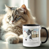 Gray White Cat Funny Tee Tasse Küche