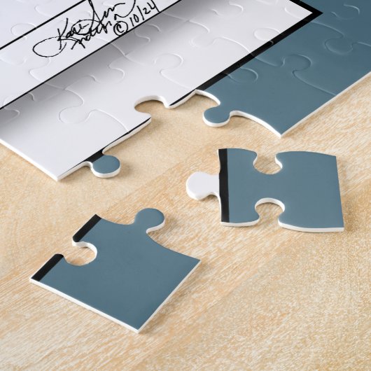 Gray White Cat Funny Tee Tasse Küche Puzzle (Seite)