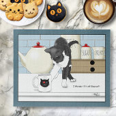 Gray White Cat Funny Tee Tasse Küche Puzzle