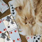 Gray White Cat Funny Tee Tasse Küche Spielkarten