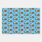 Gray White Christmas Kitten Geschenkpapier Set (Vorderseite)