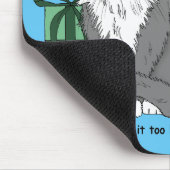 Gray White Christmas Kitten Mousepad (Ecke)