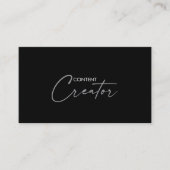 Gray White Classic Content Creator Business Card Visitenkarte (Vorderseite)
