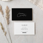 Gray White Classic Content Creator Business Card Visitenkarte