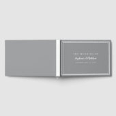 Gray White Classic Einfache Moderne Hochzeit Elega Gästebuch (Voll)