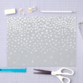 Gray White Confetti Hearts Seidenpapier (Handwerk)