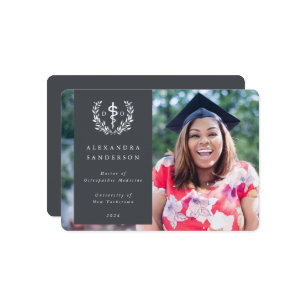 Gray+White Doctor of Osteopathic Medicine Foto Ankündigung