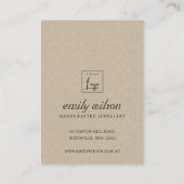 GRAY WHITE FLORAL MAMA GIFT EARRING DISPLAY CARD PLATZKARTE (Rückseite)