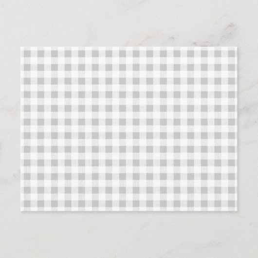 Gray White Gingham Pattern Postkarte (Vorderseite)