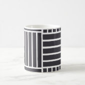 Gray White Horizontal Vertical Stripes Kaffeetasse (Mittel)