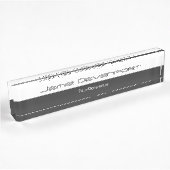 Gray White Minimal Moderne Bold Namensplakette