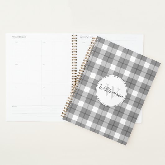 Gray & White Plaid Planer (Anzeige)
