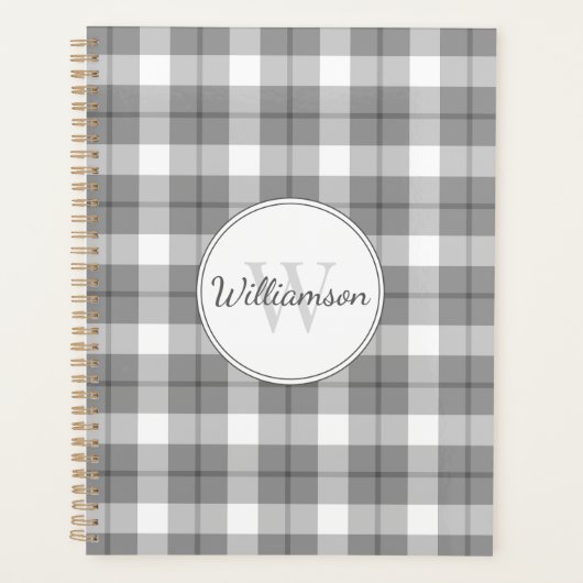 Gray & White Plaid Planer (Vorderseite)