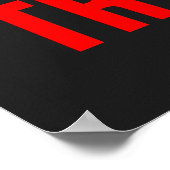 Gray White Red, die gesagt, kann nicht erfolgreich Poster (Ecke)