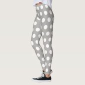 Gray White Spots Retro Yoga Hosen Leggings (Links)