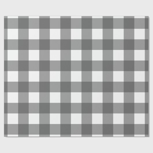 Gray & White Square Pattern Wrapping Paper Geschenkpapier (Flach)