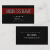 Gray White Strip Charming Business Card Visitenkarte (Vorne/Hinten)