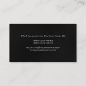 Gray White Strip Charming Business Card Visitenkarte (Rückseite)