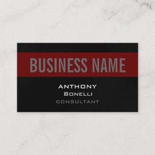 Gray White Strip Charming Business Card Visitenkarte