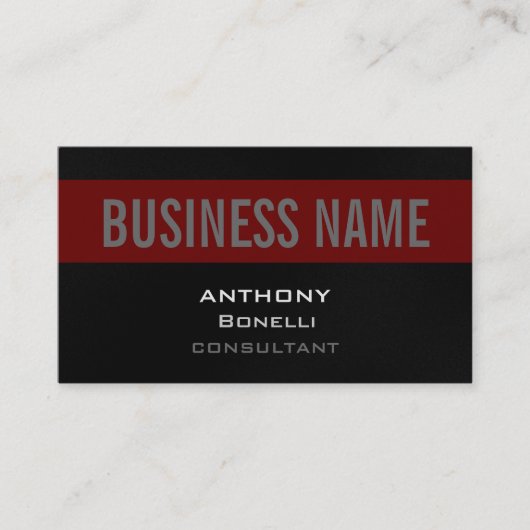 Gray White Strip Charming Business Card Visitenkarte (Vorderseite)
