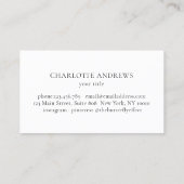 Gray White Stripe Vintage Bow  Visitenkarte (Rückseite)