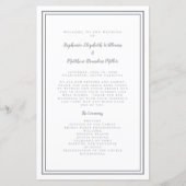 Gray & White Wedding Script Chic Zeremonie Program (Vorderseite)
