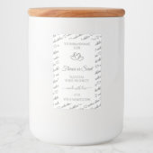 Gray White Word Cloud Product Labels Niedlich Hear Lebensmitteletikett (Vorderseite)