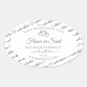 Gray White Word Cloud Product Labels Niedlich Hear Ovaler Aufkleber (Vorderseite)