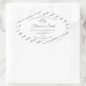 Gray White Word Cloud Product Labels Niedlich Hear Ovaler Aufkleber (Tasche)