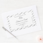 Gray White Word Cloud Product Labels Niedlich Hear Rechteckiger Aufkleber (Umschlag)