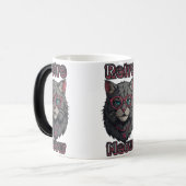 Gray Wild Gray Cat mit Niedlicher Brille Verwandlungstasse (Vorderseite Links)