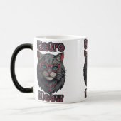 Gray Wild Gray Cat mit Niedlicher Brille Verwandlungstasse (Links)