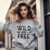 Gray Wild und Free T-Shirt