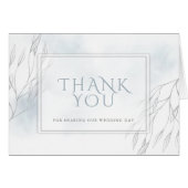 Gray Willow Branch und Dusty Blue Watercolor (Vorderseite (Horizontal))