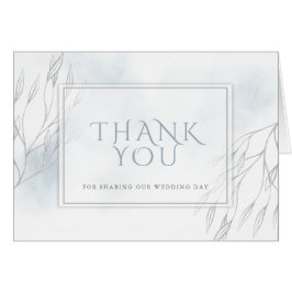 Gray Willow Branch und Dusty Blue Watercolor