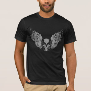 Gray Winged Skull T - Shirt