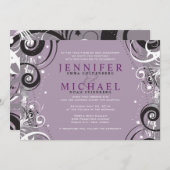 GRAY WIRBEL Jüdische Einladung zur Hochzeit (Vorne/Hinten)