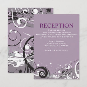 GRAY WIRBEL Jüdische Hochzeitsempfangskarte Einladung