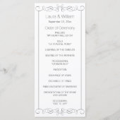Gray Wirbel Wedding Program Rack Cards Programm (Vorderseite)
