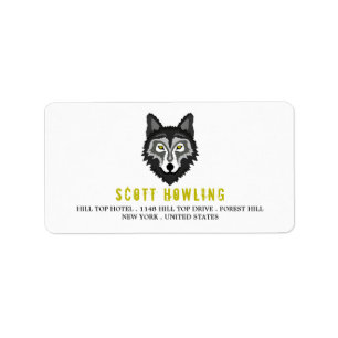Gray Wolf Adressaufkleber