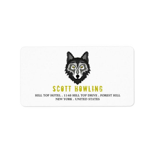 Gray Wolf Adressaufkleber (Vorne)