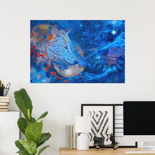 GRAY WOLF ALPHA WAVES POSTER (Heimbüro)