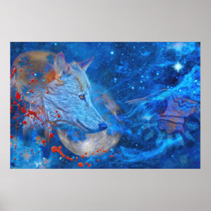 GRAY WOLF ALPHA WAVES POSTER