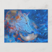 GRAY WOLF ALPHA WAVES POSTKARTE (Vorderseite)