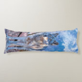 Gray Wolf "ANTWORTEN SIE DIE ANRUFE" Seitenschläferkissen (Vorderseite)