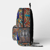 Gray Wolf Art Bedruckter Rucksack (Rechts)