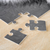 Gray Wolf Art Malerei Grafik | Schwarz und Weiß Puzzle (Seite)