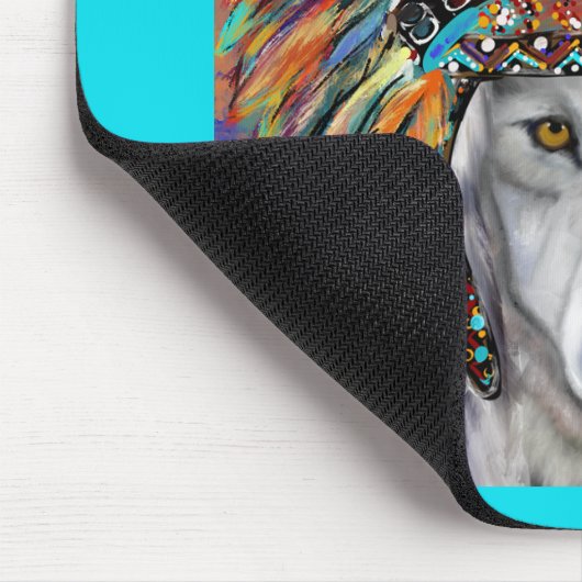 Gray Wolf Art Mousepad (Ecke)