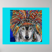 Gray Wolf Art Poster (Vorne)